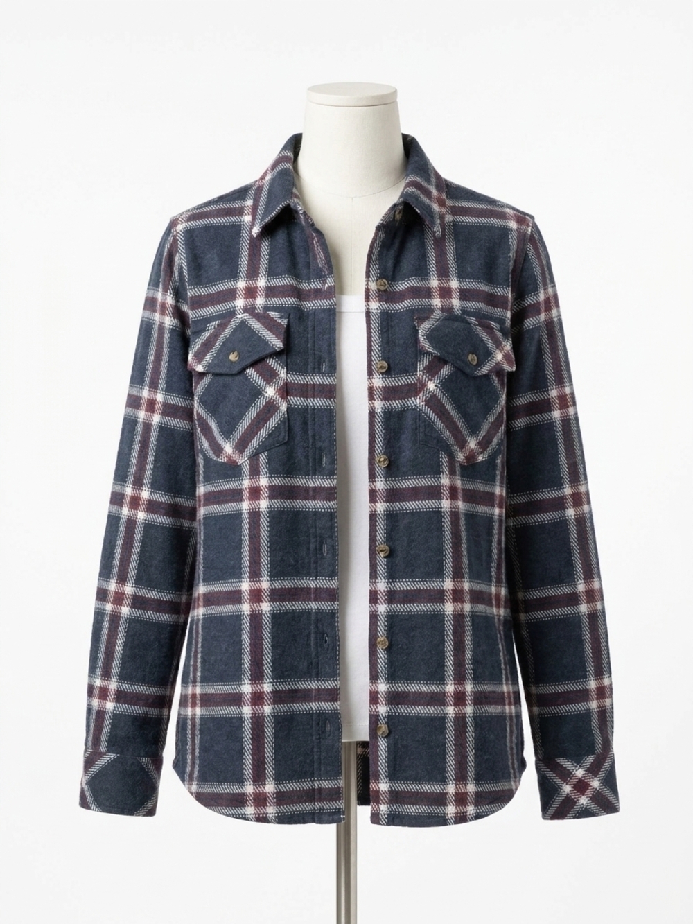 NEW THREAD & SUPPLY cassian shirt in black red plaid